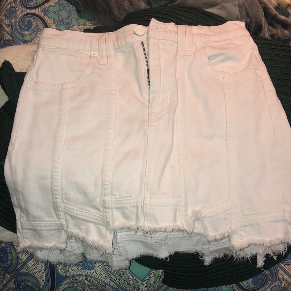 White Hudson brand denim skirt